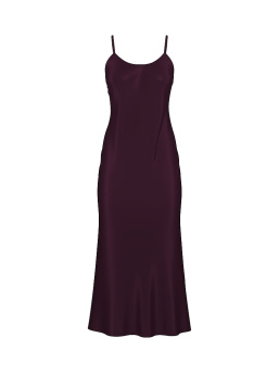 Luxe Sheer Satin Long Slip Dress