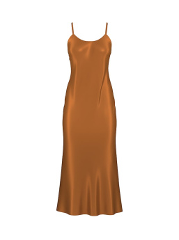 Luxe Sheer Satin Long Slip Dress