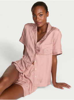 Glazed Satin Short Pajama Set