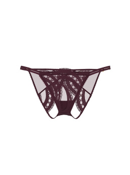 Laces Out Embroidery Open-Back Adjustable String Bikini Panty