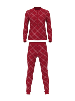 Soft Thermal Henley Long Pajama Set