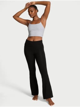 Cotton Foldover Flare Legging