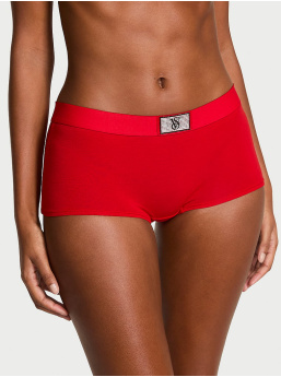 Logo Cotton Shine Patch Boyshort Panty
