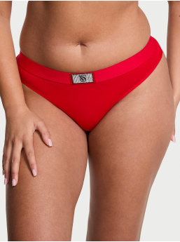 Logo Cotton Shine Patch Thong Panty