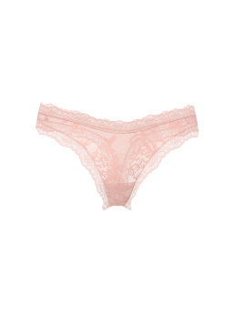 Rose Lace Shimmer High-Leg Thong Panty