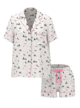 Flannel Short Pajama Set