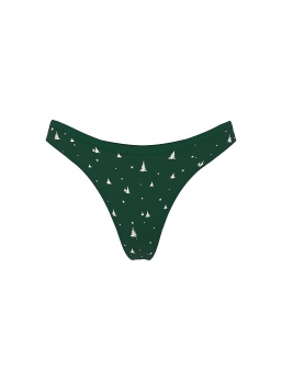 Stretch Cotton High-Leg Scoop Thong Panty