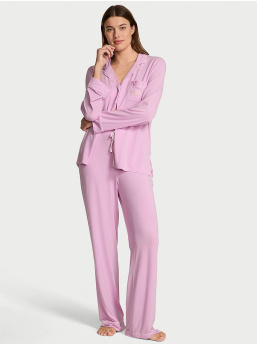 Modal Soft Bow Long Pajama Set