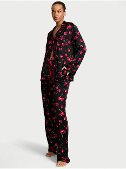 Glazed Satin Long Pajama Set