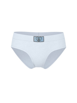 Logo Cotton Heart Shine Patch Hiphugger Panty