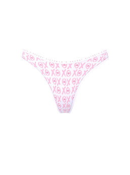 Stretch Cotton High-Leg Scoop Thong Panty