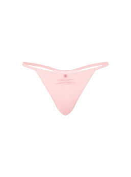 Stretch Cotton Heart Lace V-String Panty