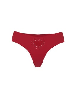 No-Show Heart Cut-Out Thong Panty