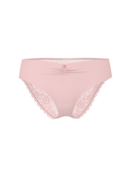 Stretch Cotton Heart Lace High-Leg Brief Panty
