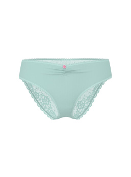 Stretch Cotton Heart Lace High-Leg Brief Panty