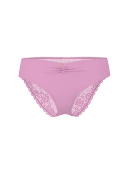 Stretch Cotton Heart Lace High-Leg Brief Panty