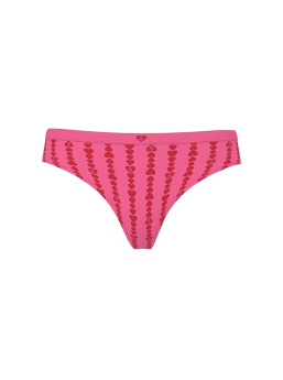 Seamless Heart Stripe Thong Panty