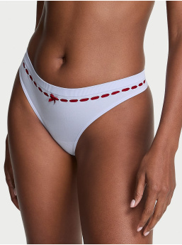 Seamless Ribbon Slot Thong Panty