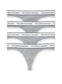 4-Pack Logo Cotton Thong Panties