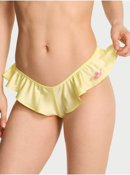 Sweet Melody Motif Satin Flutter Brazilian Panty