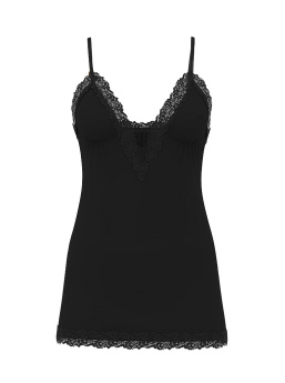 Sosoft™ Modal Lace-Trim Tie-Front Slip Dress