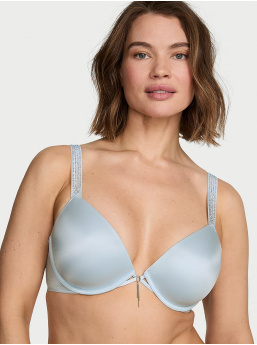 Ombré Stripe Shine Strap Lightly Lined Plunge Demi Bra