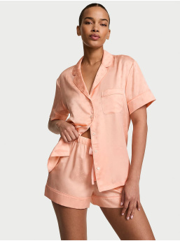 Glazed Satin Short Pajama Set