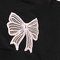 Black W Angel Pink Bow 