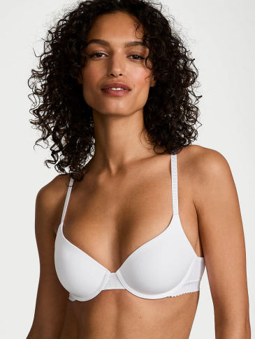 Pointelle Logo Lightly Lined Demi Bra