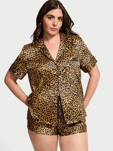 Glazed Satin Short Pajama Set