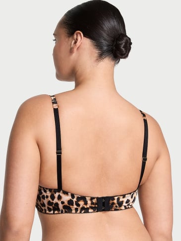Rose Lace & Satin Unlined Plunge Demi Bra