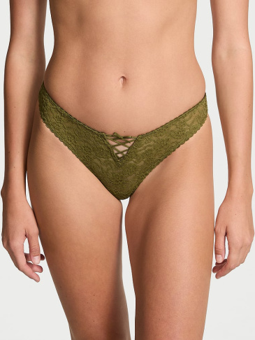 Lacie Lace-Up Bow Thong Panty