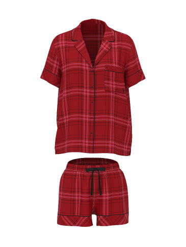 Flannel Short Pajama Set