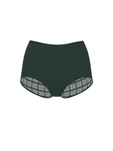 No-Show Plaid Mesh Cheeky Panty