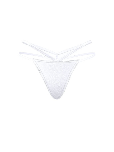 Rose Lace-Trim Strappy Cut-Out V-String Panty