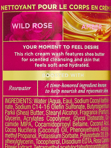 Wild Rose Amber Cream Body Wash