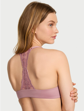 Lightly Lined Lace Racerback Demi Bra