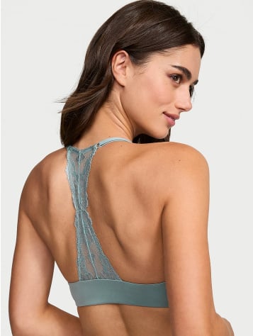 Lightly Lined Lace Racerback Demi Bra