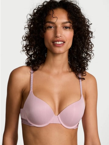 Pointelle Logo Perfect Shape Push-Up Bra