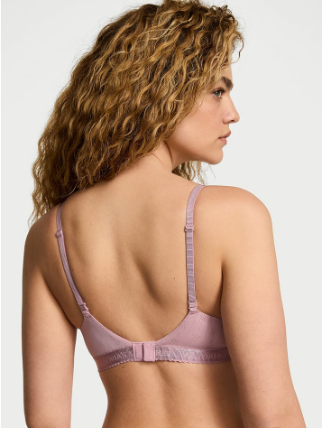 Pointelle Logo Lightly Lined Demi Bra