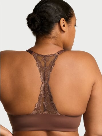 Lightly Lined Lace Racerback Demi Bra