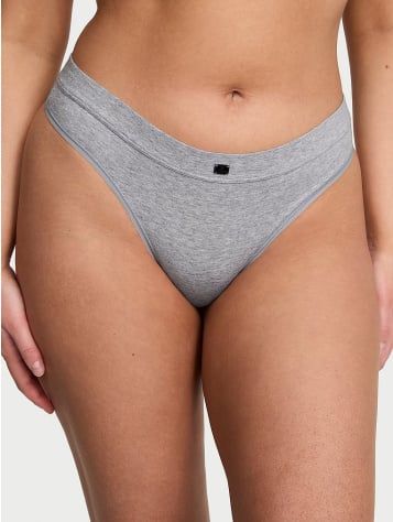 Logo Cotton Thong Panty