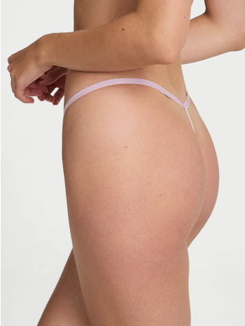 Stretch Cotton Eyelet V-String Panty