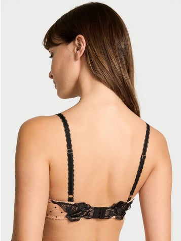 Sheer Rose Unlined Low-Cut Demi Bra