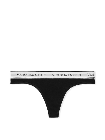 Logo Cotton Thong Panty