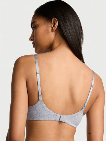 Cotton Logo Hardware Lightly Lined Demi Bra