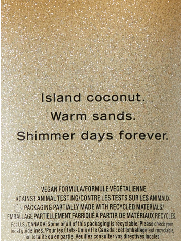 Shimmer Fragrance Lotion Coconut Passion