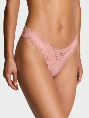 Lace-Trim Brazilian Panty
