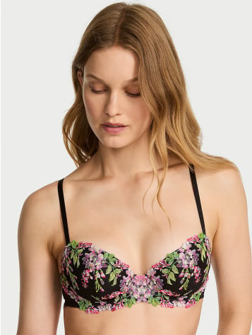 Wisteria Embroidery Lightly Lined Demi Bra