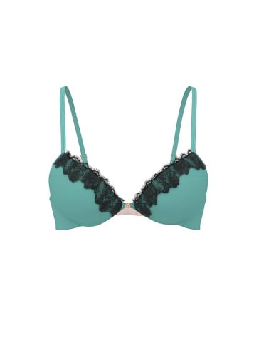 Lace-Trim Lightly Lined Plunge Demi Bra